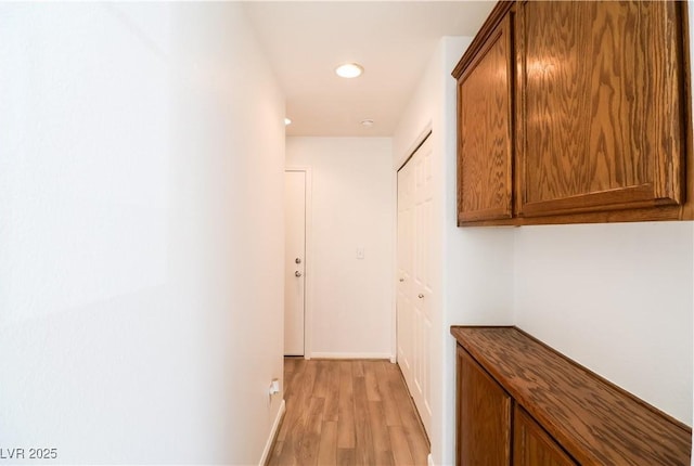 hallway featuring light hardwood / wood-style floors