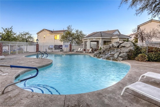 view of pool with a patio