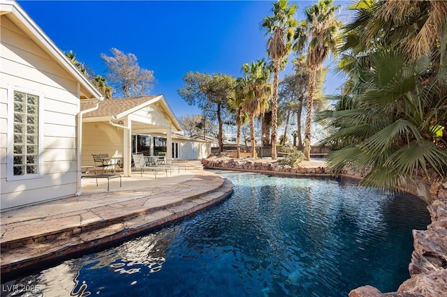 view of pool with a patio area