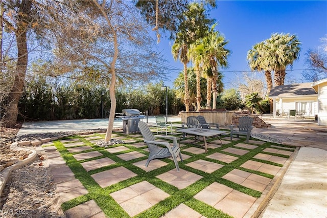 view of yard with a patio