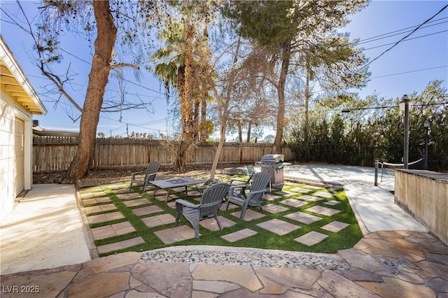 view of yard featuring a patio area