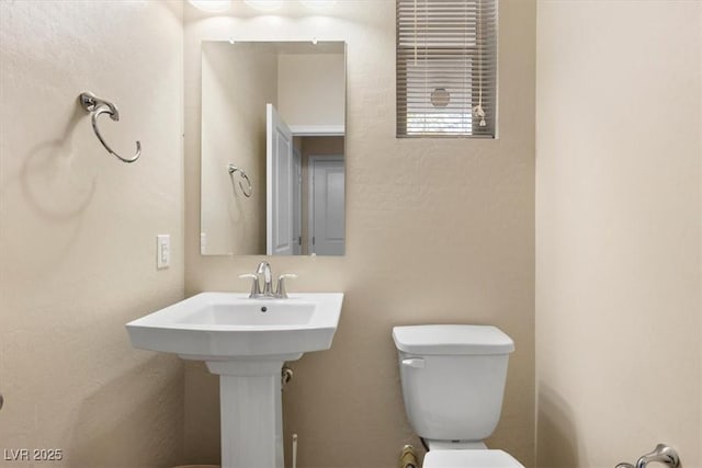 bathroom featuring sink and toilet