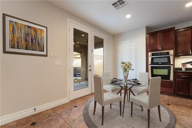 view of dining room