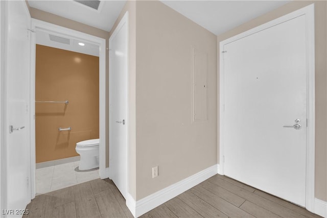 interior space with toilet