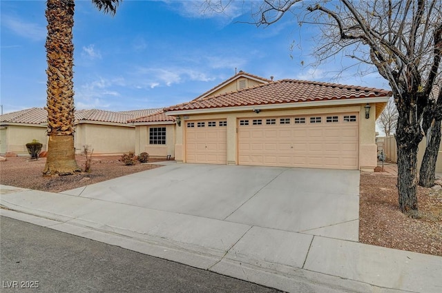 view of front facade featuring a garage