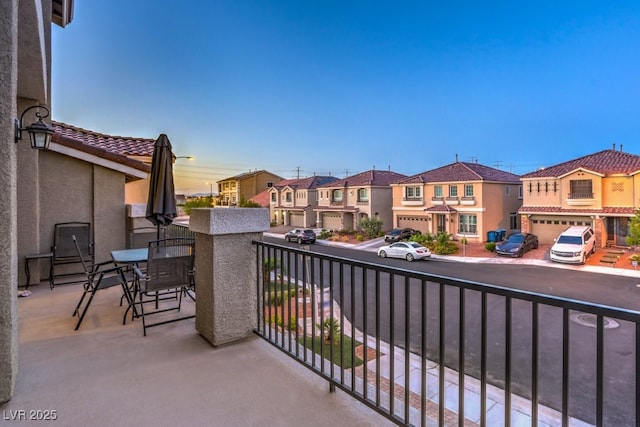 balcony with a residential view