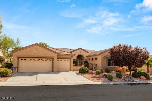 view of front of home featuring a garage