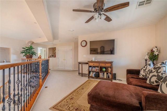 view of carpeted living room