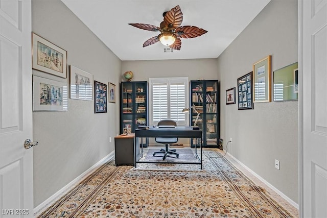 office with ceiling fan