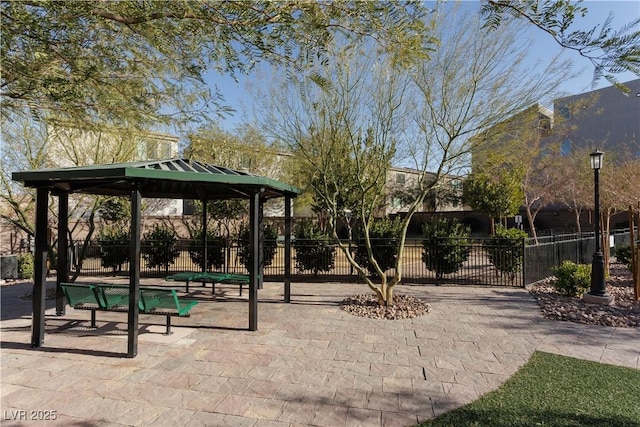 surrounding community with a gazebo