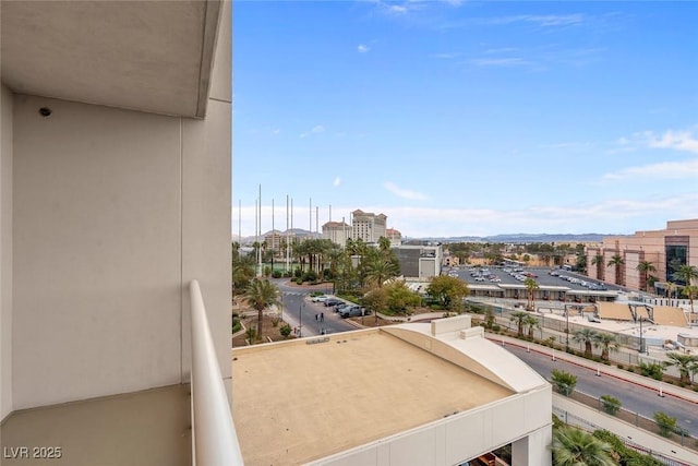 balcony featuring a view of city