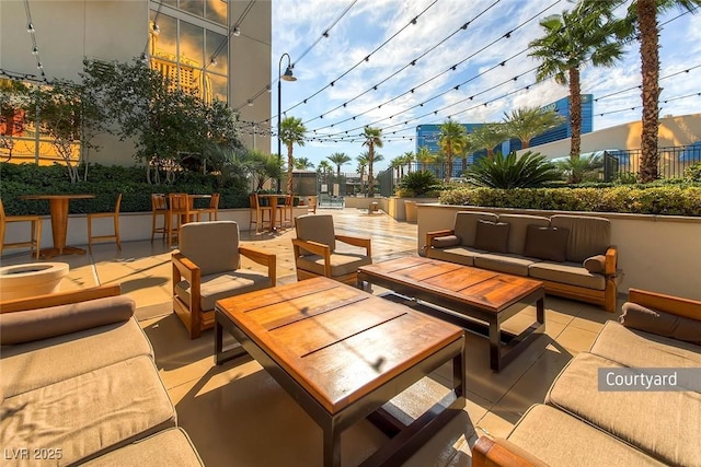 view of patio / terrace with an outdoor hangout area