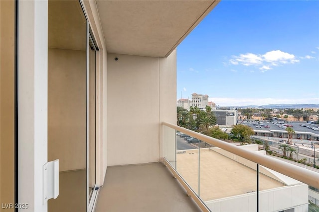 balcony with a city view