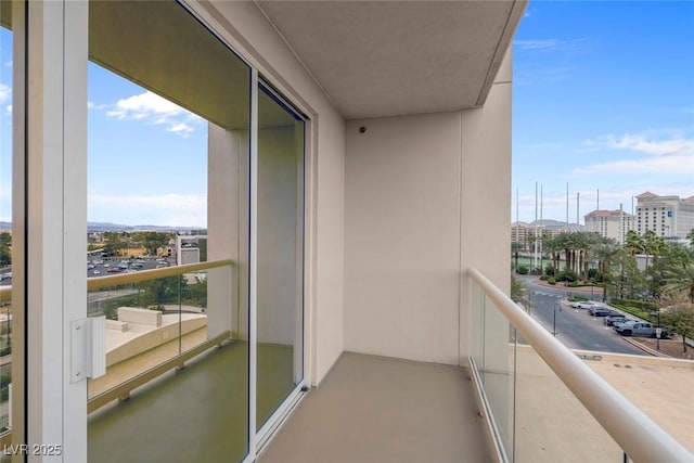 balcony featuring a view of city