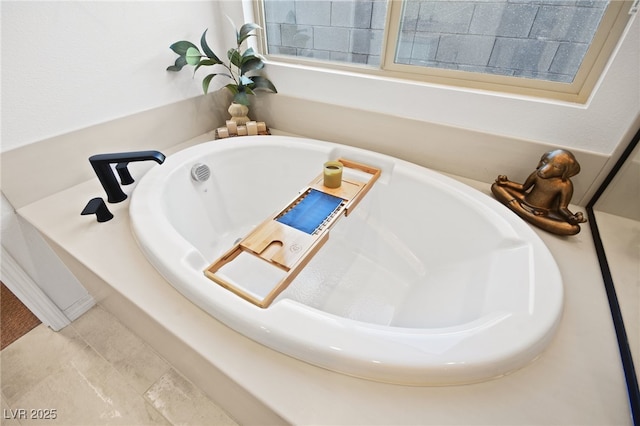 bathroom with a tub