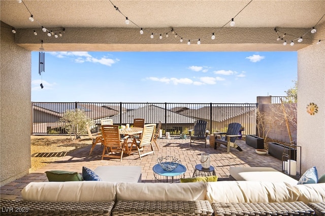 view of patio / terrace featuring outdoor lounge area