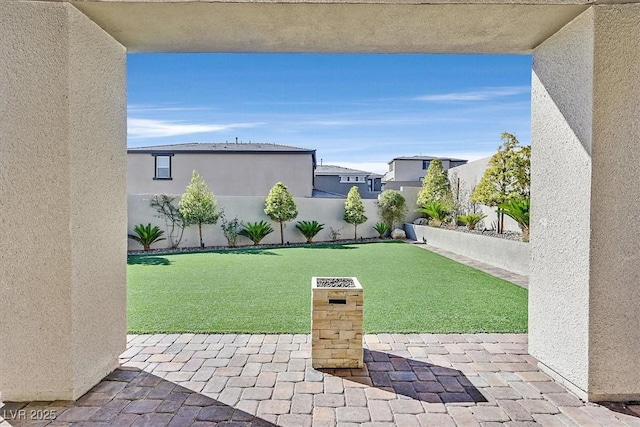 view of yard with a patio