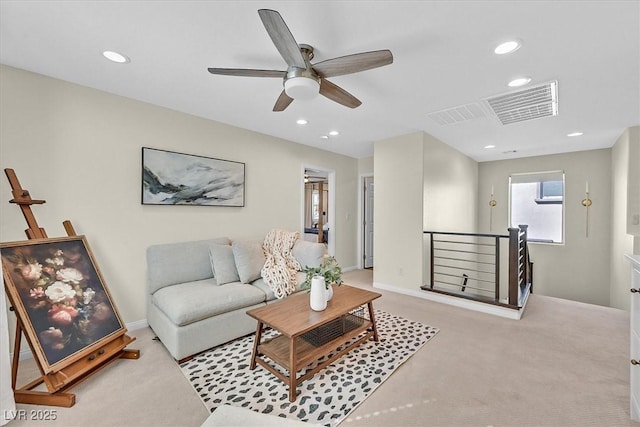 view of carpeted living room