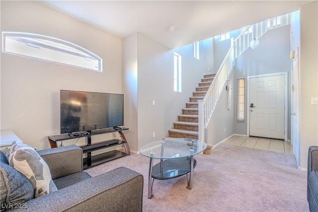 view of carpeted living room