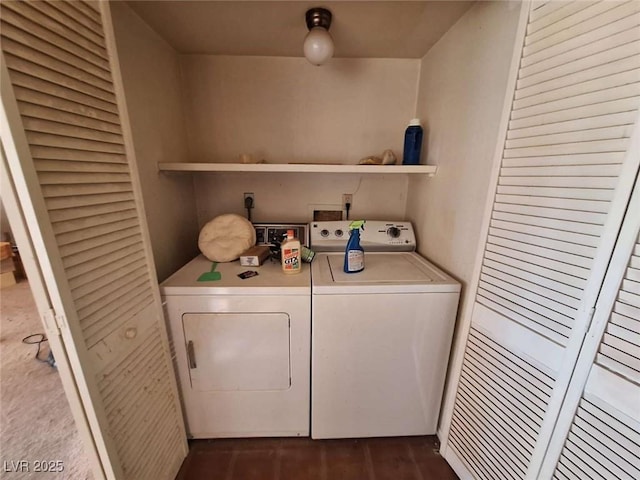 laundry area featuring independent washer and dryer