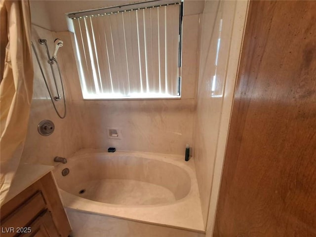 bathroom featuring shower / bathing tub combination and vanity