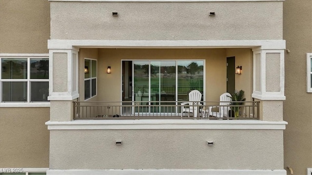 view of patio / terrace featuring a balcony