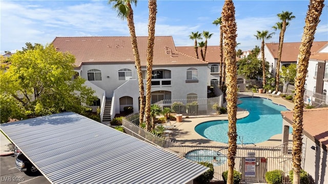 view of pool with a patio area