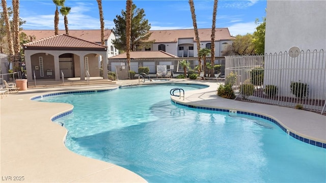 view of pool with a patio