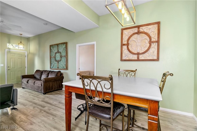 dining space featuring light hardwood / wood-style floors