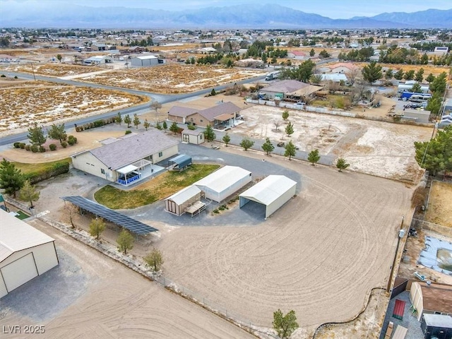 bird's eye view featuring a mountain view