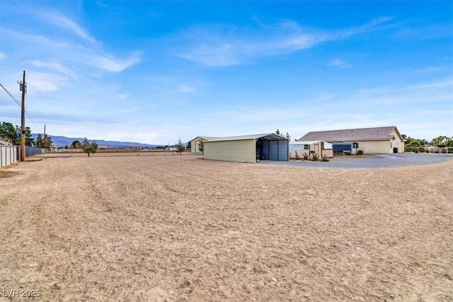 view of yard featuring a carport