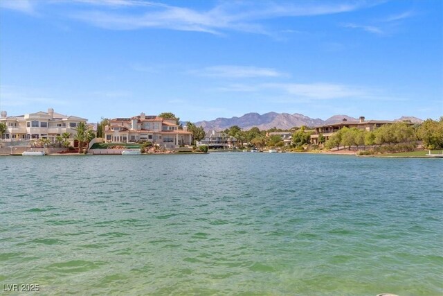 property view of water featuring a mountain view