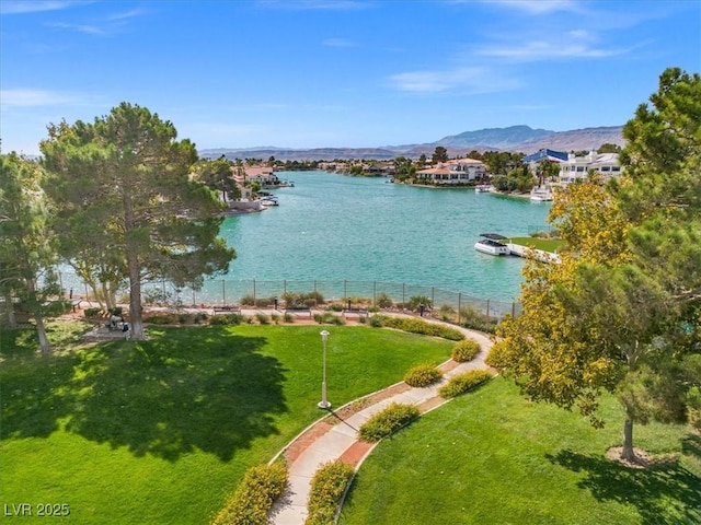 view of water feature featuring a mountain view