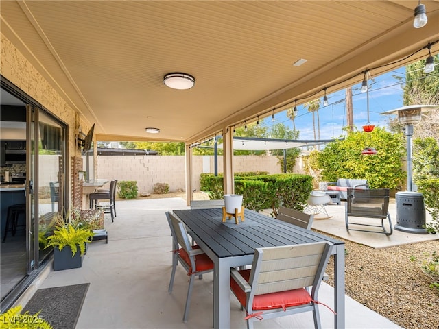 view of patio / terrace featuring an outdoor living space