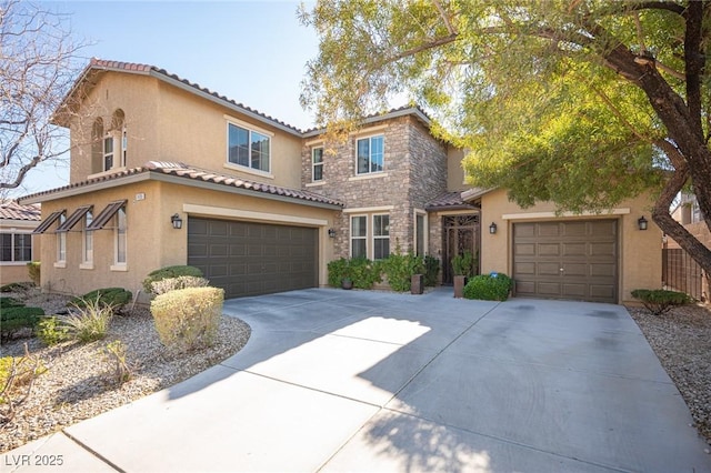 view of front of house featuring a garage