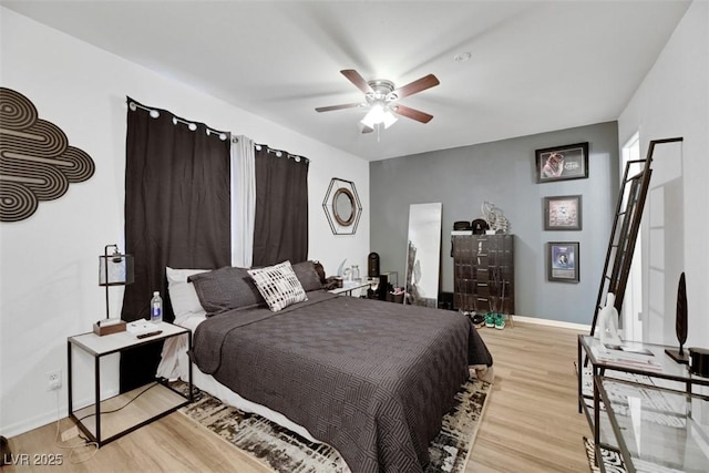 3473 Monte Carlo Dr, Las Vegas, NV 89121 - bedroom featuring wood finished floors and a ceiling fan