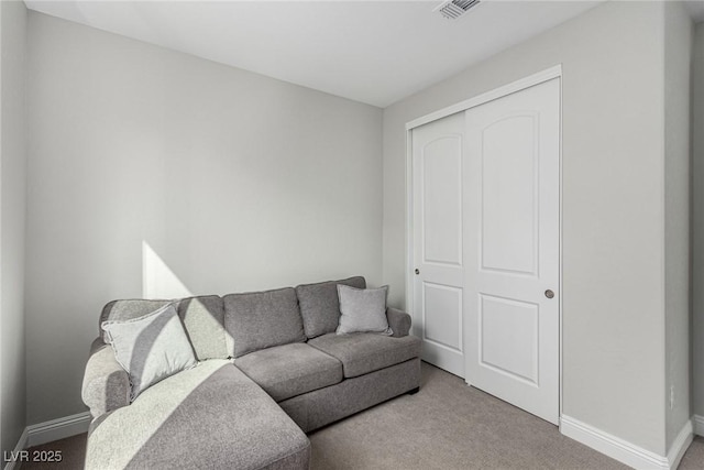 view of carpeted living room