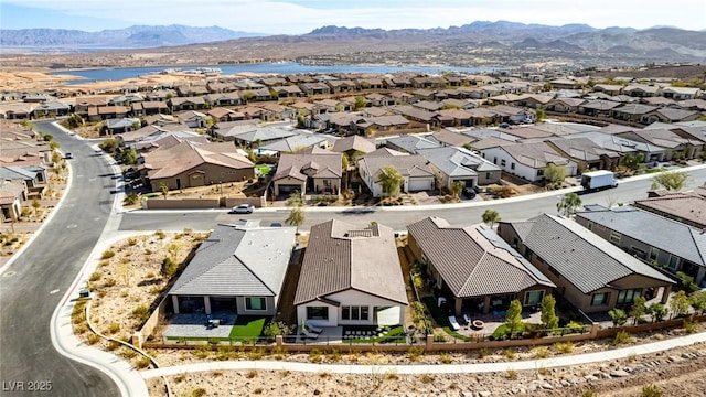 aerial view featuring a mountain view