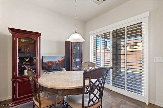 view of dining space