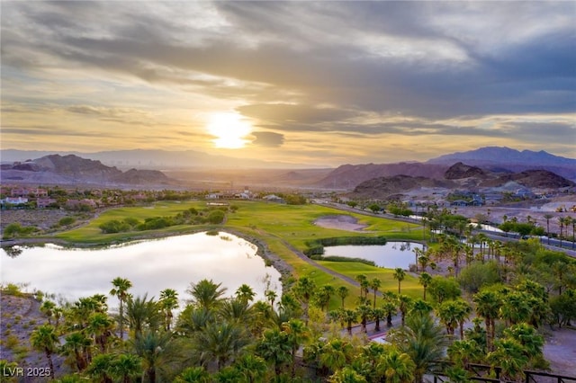 property view of mountains with a water view