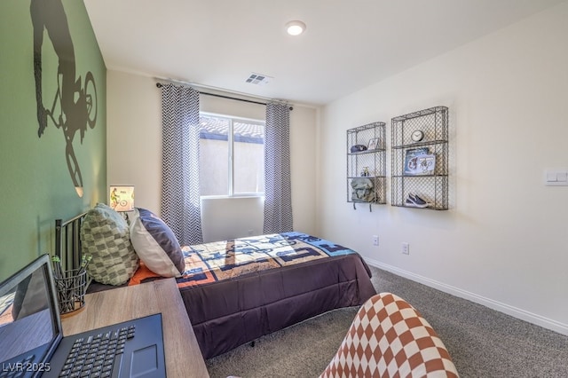 view of carpeted bedroom