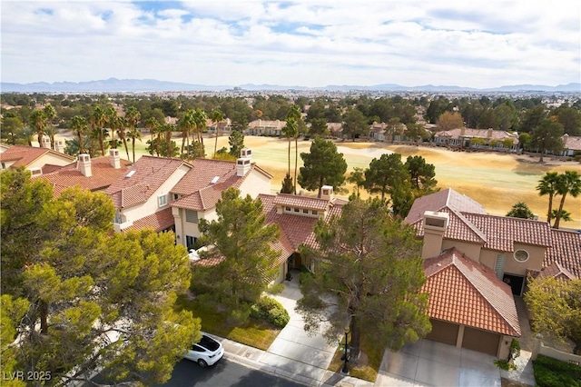 bird's eye view with a residential view