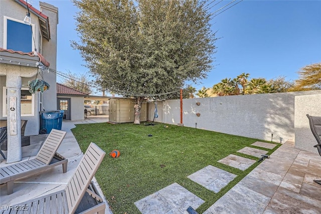 view of yard featuring a patio area