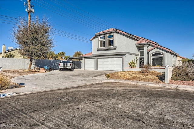 view of front of house featuring a garage