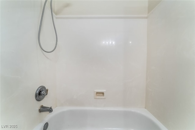 full bathroom with bathing tub / shower combination