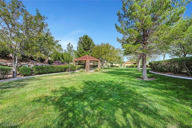 view of yard featuring a gazebo