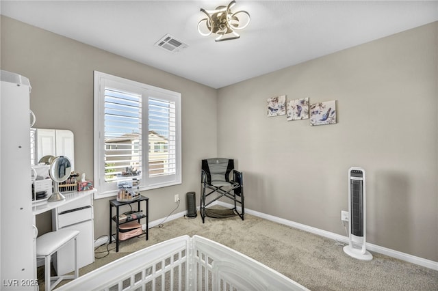 view of carpeted bedroom