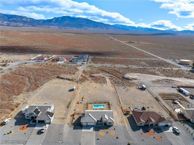 drone / aerial view with a mountain view