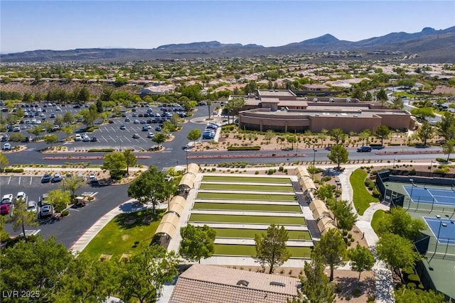 aerial view featuring a mountain view