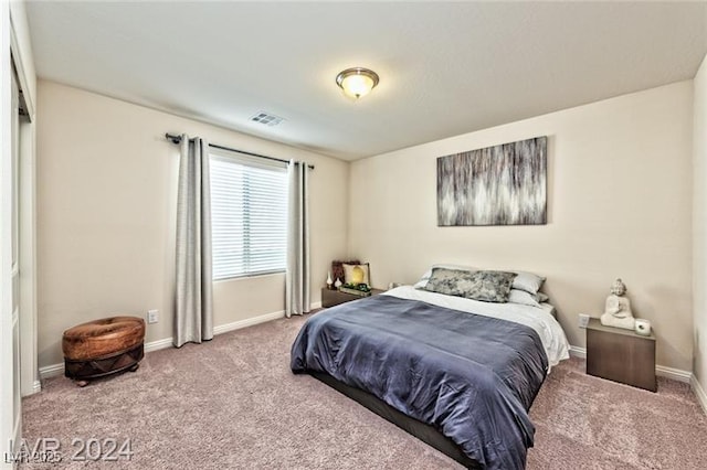 view of carpeted bedroom